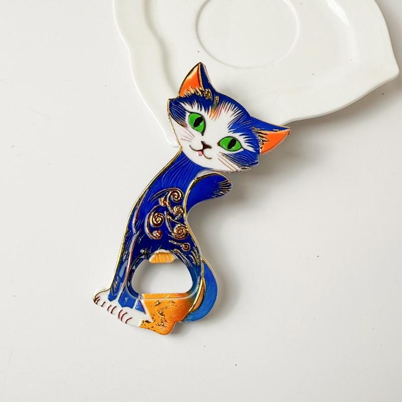 

Enchanting Cat Acrylic Fridge Magnets Bottle Opener Embossing Hot Stamping Refrigerator Magnets Sticker Gift Home Decoration A5