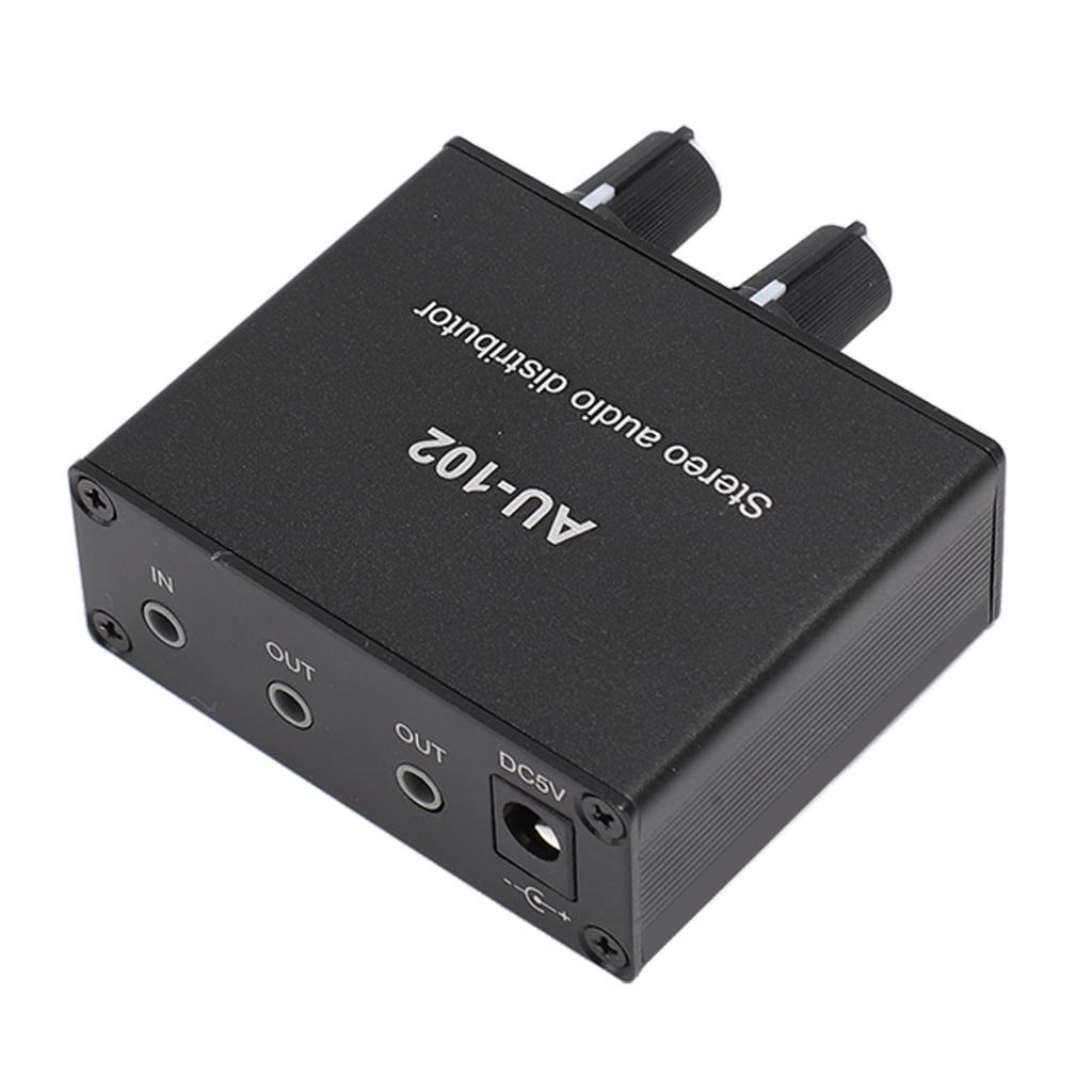 2 Channel Sound Amplifier 1 Input 2 Output 3.5mm Independent Control Stereo Sound Distributor Sound Preamplifier