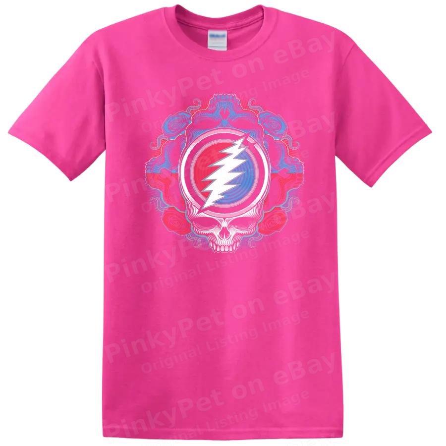 Skull Lightning Graphic T Shirt Vintage Tie Dye Art Festival Tee