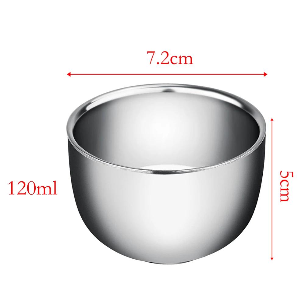 Double Layer Stainless Steel Cup Thicken Durable Coffee Milk Mugs Heat Insulation Unbreakable Multi-function for Wet Shave