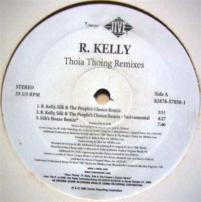 12inch Record R. KELLY - Thoia Thong (Remixes) 82876570381 Jive 2003 US Dance & Electronica Used