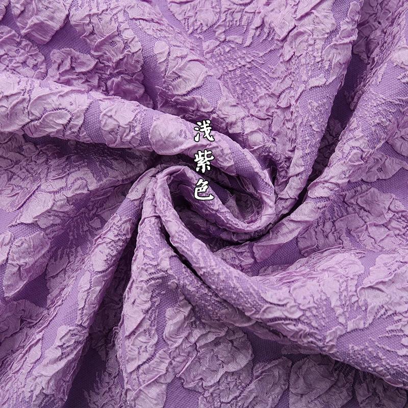 160x50cm Vintage Relief Lily Jacquard Fabric For Women's Dresses, Princess Dress Children's Clothing Handmade DIY Fabric TJ10253