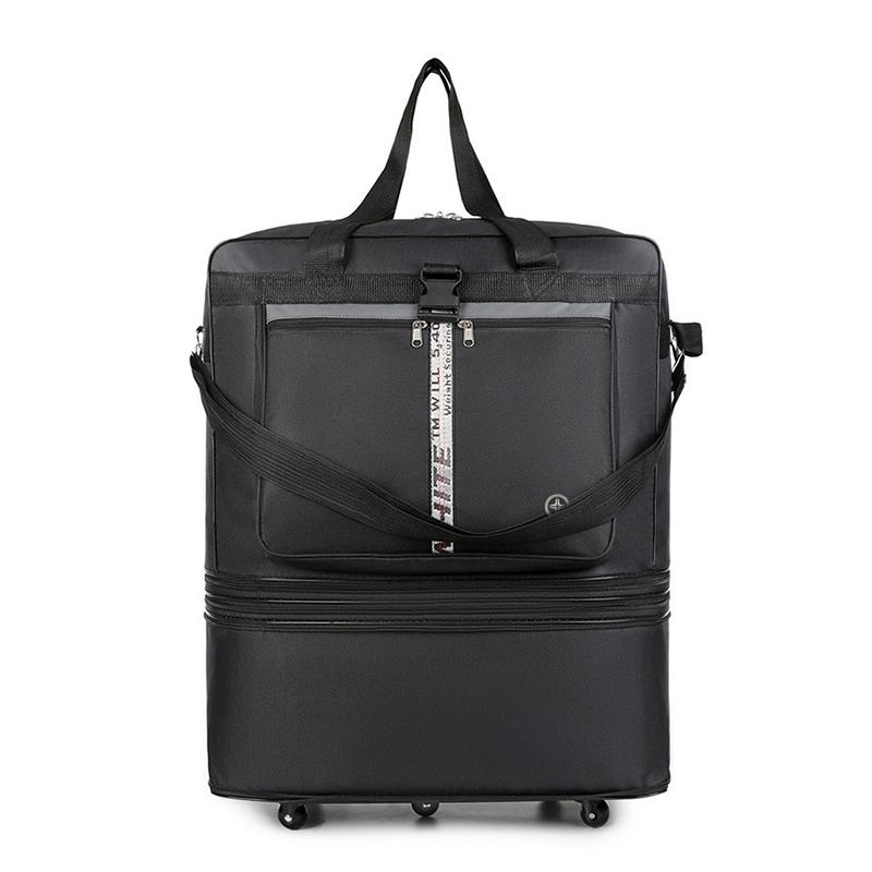New Fashion Airline-Checked Luggage Large Capacity Folding Travel Bag Universal Wheel Oxford Cloth Luggage Bag