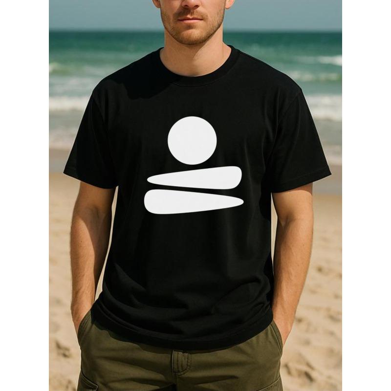 

Zen-Inspired Stone Arrangement Sign, Relaxed And Minimalist Style for All-Season Comfortable T-Shirt, Highly Versatile for Fitness Training 4XL чорний