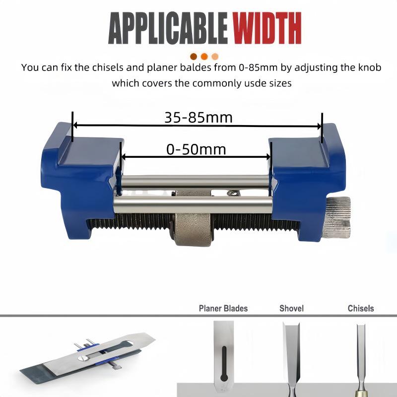 Manual Knife & Chisel Sharpening Jig with Fixed Angle Guide for Woodworking Tools.