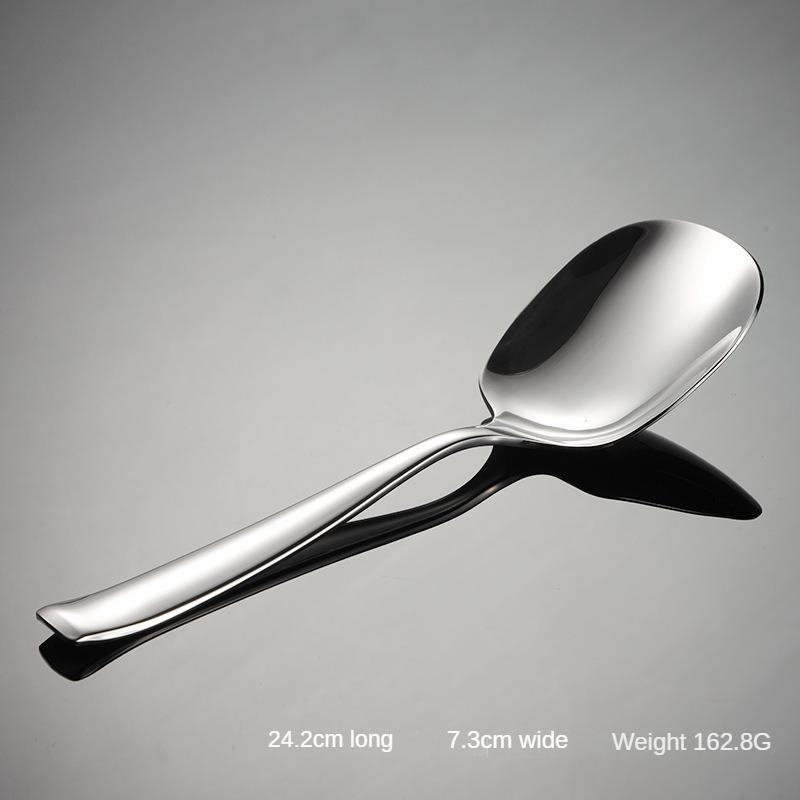 

HANYANG Мужская ложка из нержавеющей стали 316 с квадратной головкой, большая общая ложка с зеркальной полировкой, квадратная ручка для отеля, сверхмощная