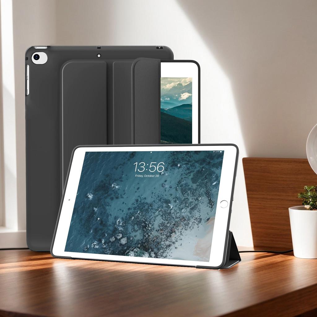 For iPad Mini 5 2019/ Mini 4 3 2 1 7.9 inch, Soft Silicone Shell Trifold Stand Folio Smart Case for iPad Mini 5 4 3 2 1
