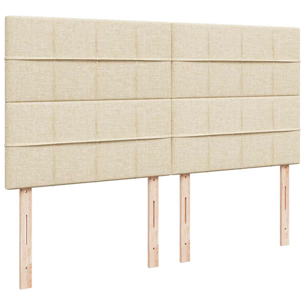 Enjoy Restful Nights with This Ottoman Bed with Mattress and LEDs In Cream Color 160x200 Cm Fabric