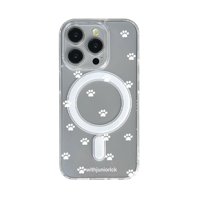 

Creative White Cat Paw Magnetic Phone Case for iPhone 14/15/16/17 Pro Max iPhone 15 Pro
