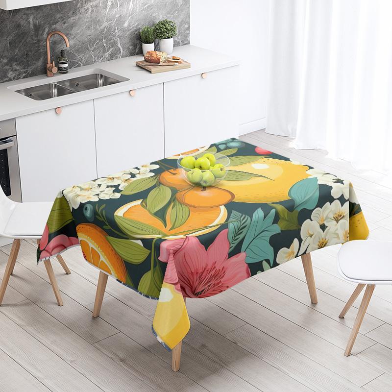 Food Theme Tablecloth Waterproof and Oil-proof Tablecloth Nordic Style Kitchen Tablecloth Modern Home Decoration