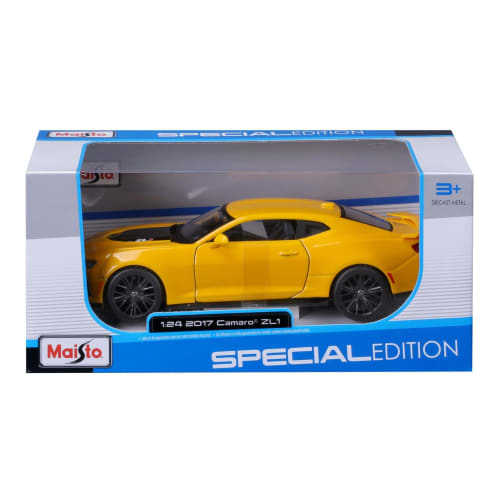 Maisto 1/24 Scale Diecast Model of the 2017 Chevrolet Camaro ZL1 In Yellow (product Number 31512 YL)