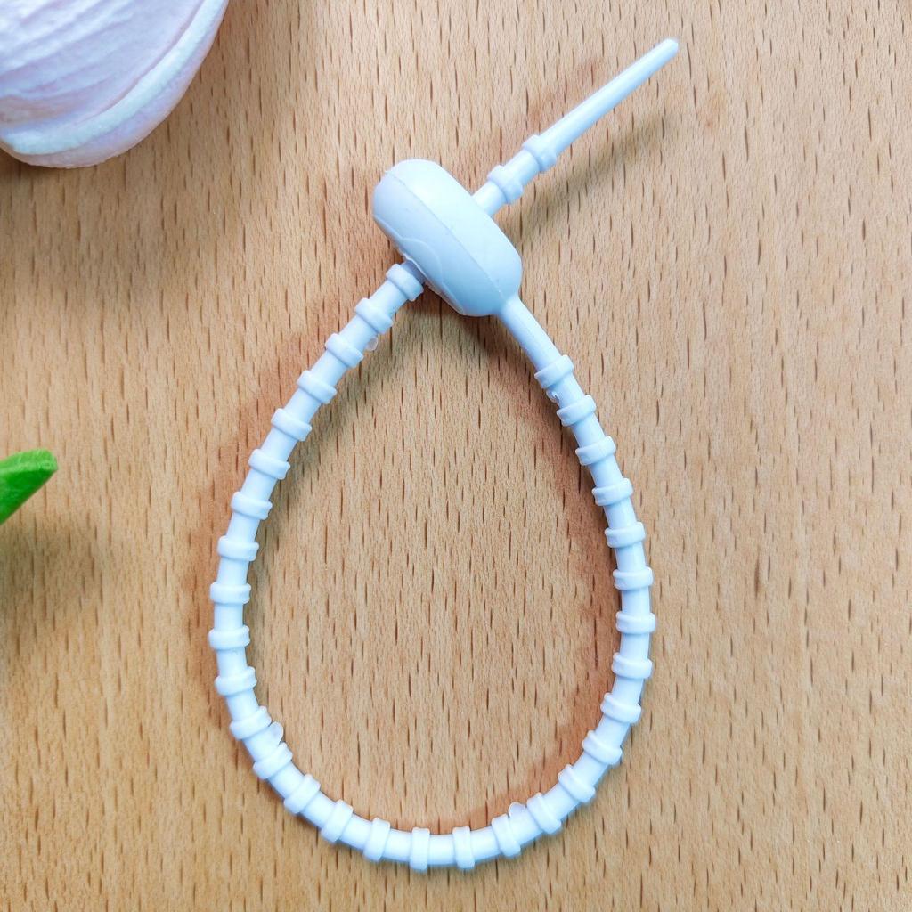 220mm Colorful Silicone Cable Tie Keychain & Wire Organizer