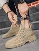 Skor Man Höga Stövlar Komfort Botas Utomhus Mode Ökenskor Herr Plattform Arbetskänga Slitstark Vandringskänga