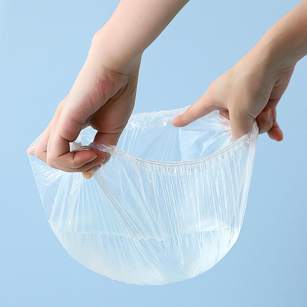100pcs Reusable Elastic Stretch Food Covers Adjustable Bowl Lids Universal Kitchen Wrap Fresh Keeping Caps Plastic Bags