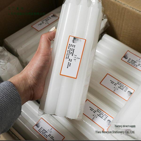 Red and White Long-Burning Smokeless & Odorless Emergency Candles for Power Outages & Disaster Prevention with Silk Flowers