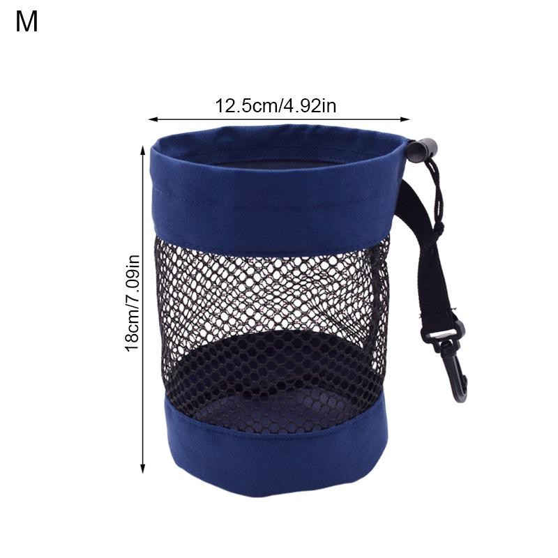 1 szt. Torba na piłki golfowe ze ściągaczem Wysokiej jakości siatka nylonowa i plastikowy klips do zawieszenia Wygodna do zawieszenia na torbie golfowej