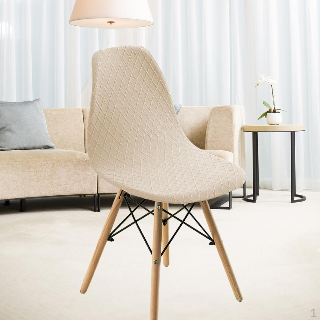 Room Cover High Stretch Armless Slipcover Washable Furniture Covers for Dining Room,Hotel,Kitchen бежевый