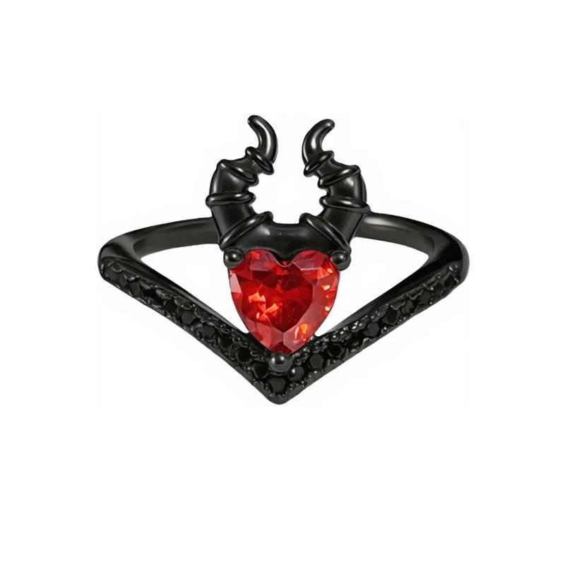 Light Luxury Retro Dark Personality Rose Butterfly Open Ring Women'S Fashion Temperament Fashion Punk Index Finger Ring