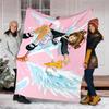 Sakura Kinomoto Theme Printed Blanket - Perfect for Couch, Bed, Travel & Outdoor Use | Machine Washable, Cozy & Durable.