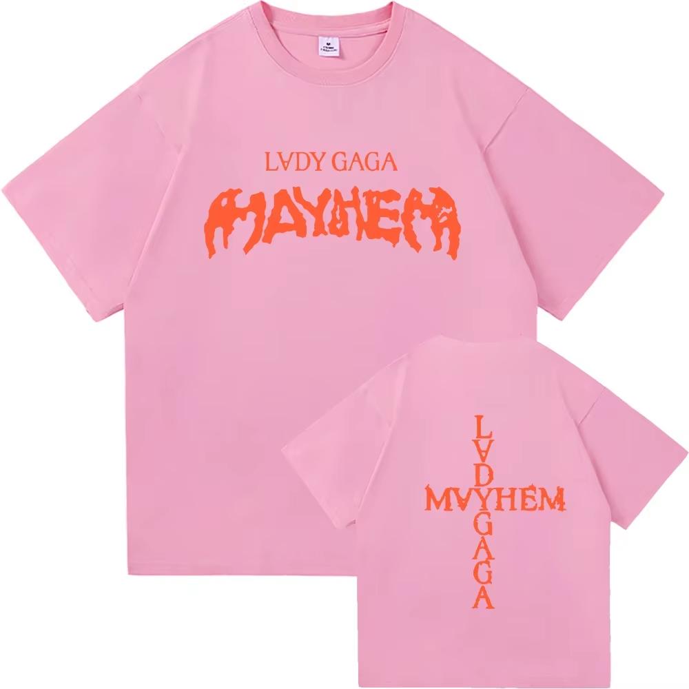 Lady Gaga Mayhem 2025 New‑Album Graphic Print Unisex Vintage Harajuku‑Style High‑Quality Fan Fashion Women And Men T-Shirt