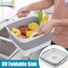 Telescopic Draining Basket,Kitchen Sink Foldable Square Vegetable Washing Basin,Fruit Vegetable Washing And Storage Basket