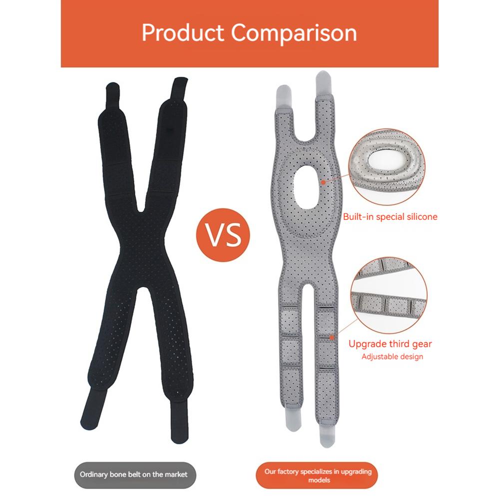 Open Patella Support Adjustable Patella Knee Support Strap for Injuries Running Sports and Workouts