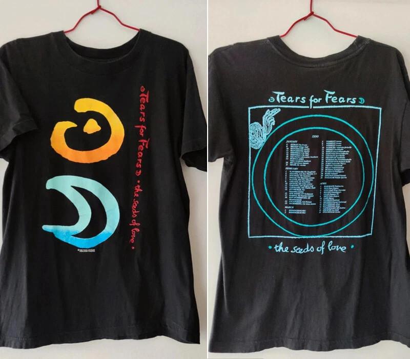 Tears For Fears band The Seeds Of Love Cotton Black T Shirt S-5XL SE836 Unisex T-Shirt XL