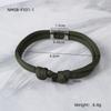 GEMCHIC Women's Adjustable Colorful Rope Bracelet with 18K Titanium Steel Bar, Engravable Personalized Unisex Fashion Wristband