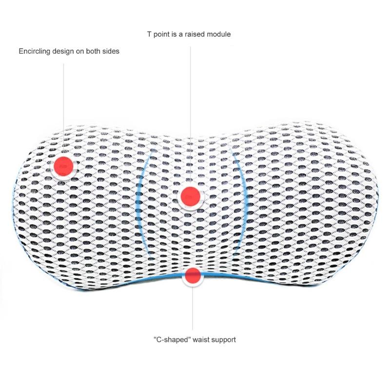 Back Support Pillow for Office and Car Seats 3D Curveds Lumbar Cushions with Washable Cover for Enhanceds Comfort