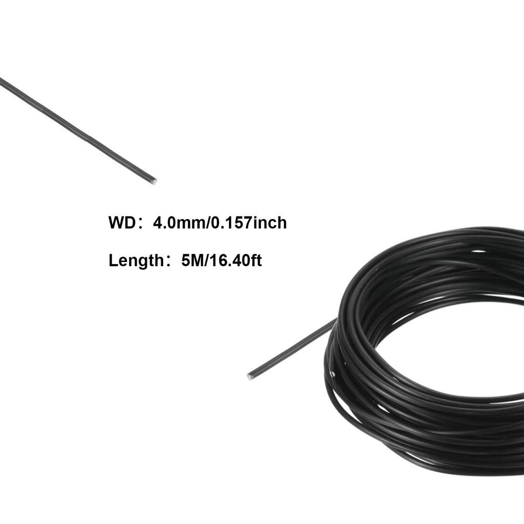 1pcs Bonsai Wires Anodized Aluminum Bonsai Training Wire With 6 Sizes 1mm/1.5mm/2mm/3mm/4mm/5mm length5m (Black) Garden Supplies