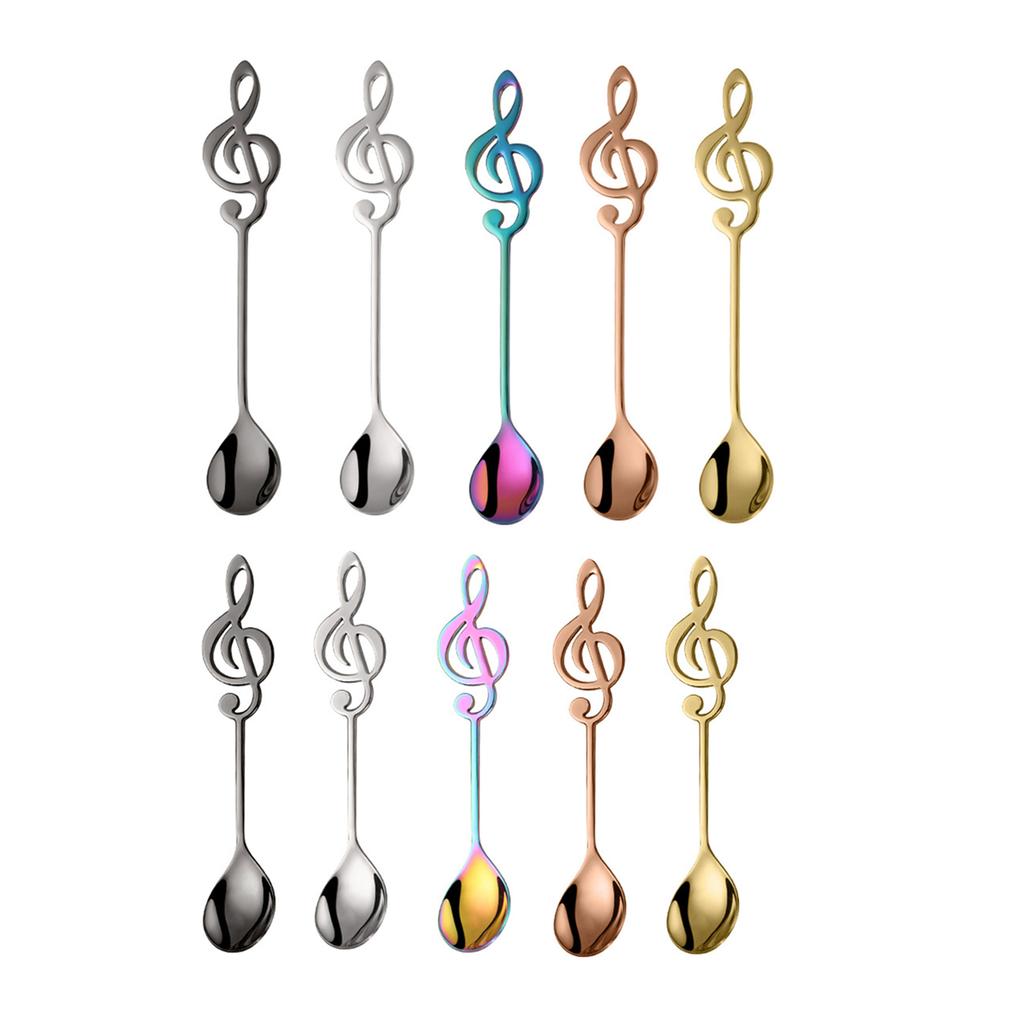 Coffee Stirring Spoon Musical Note Spoon Mug Teaspoons Music Bar Ice Cream Dessert Scoop Kitchen Tableware Creative Gift