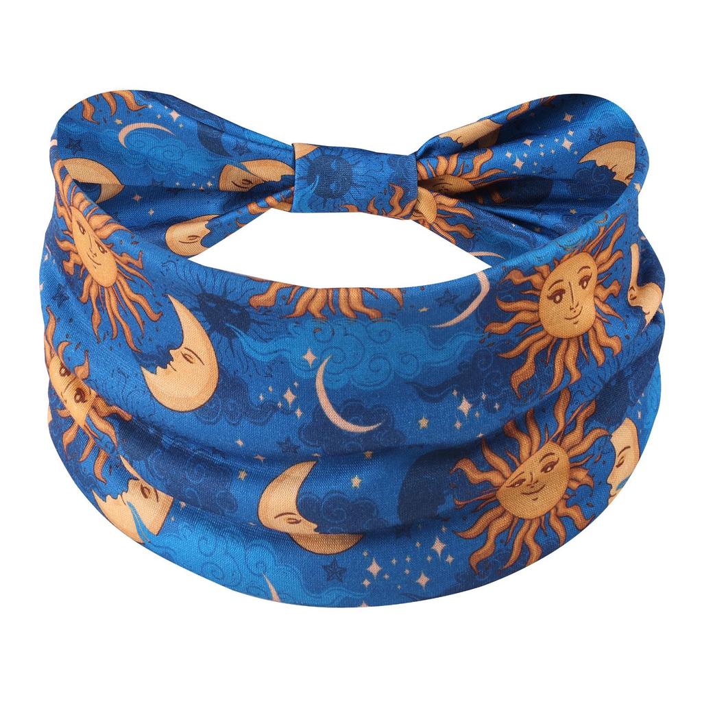 Cross-Border Women's Cotton Yoga Headband - Elastic, Sweat-Absorbing, Fashionable