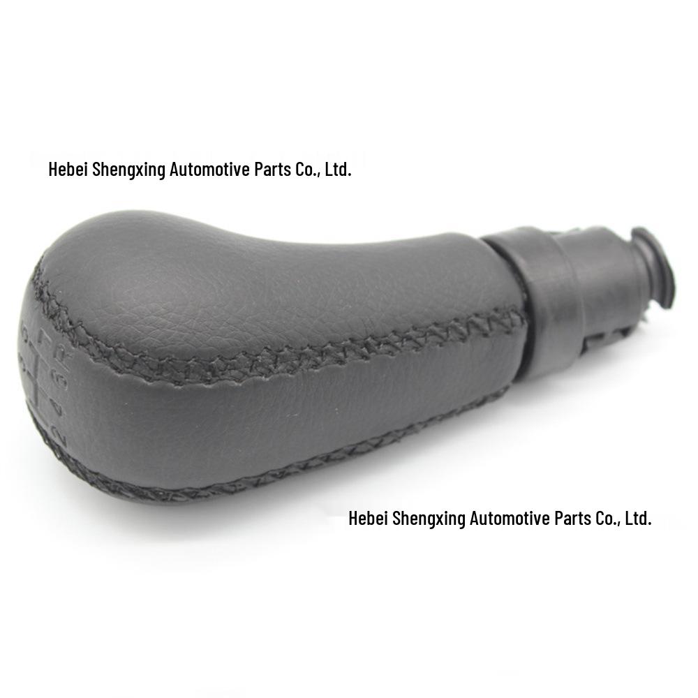 Buton schimbător de viteze din piele naturală cusut manual pentru modelele Volvo S60, S80, V70 II, XC70 II