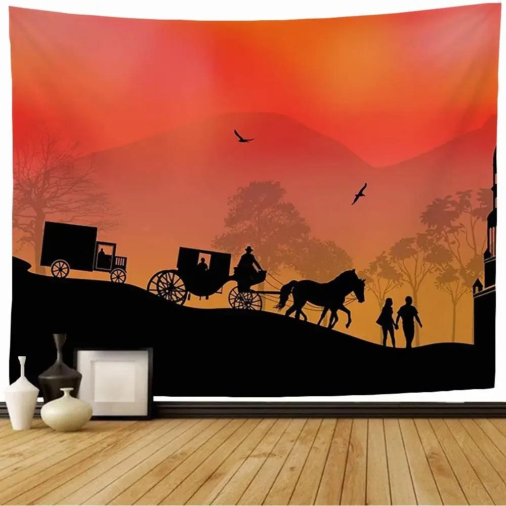 Princess Carriage Cartoon Tapestry Office Living Room Decoration Home Wall Tapestry