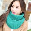 Women's Knitted Wool Snood: Winter Warm Solid Color Neck Warmer & Protector for Students and Couples