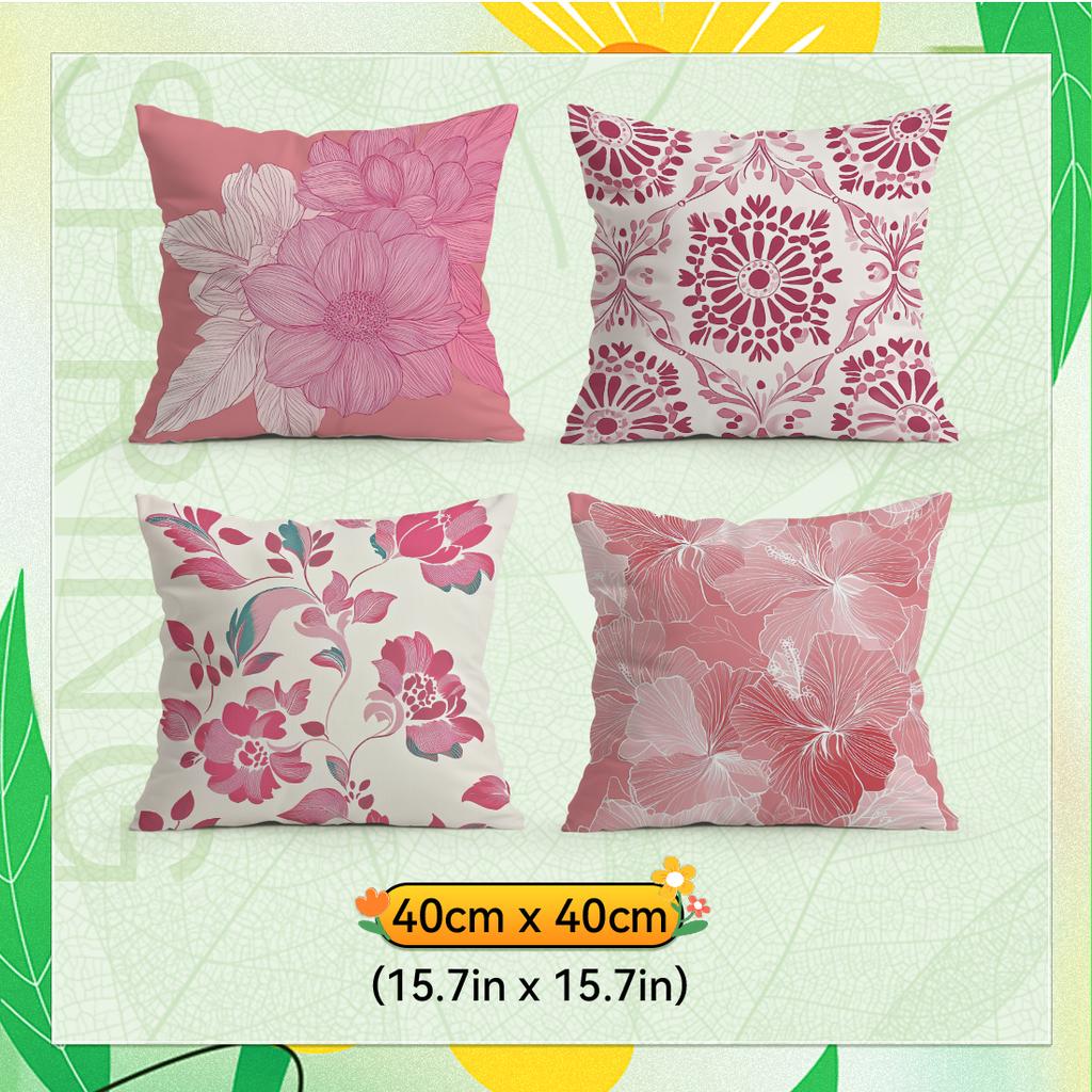 Floral Pattern Cushions Pillowcase Polyester Cushion Cover Throw Pillow Pillowcover Home Car Sofa Decor