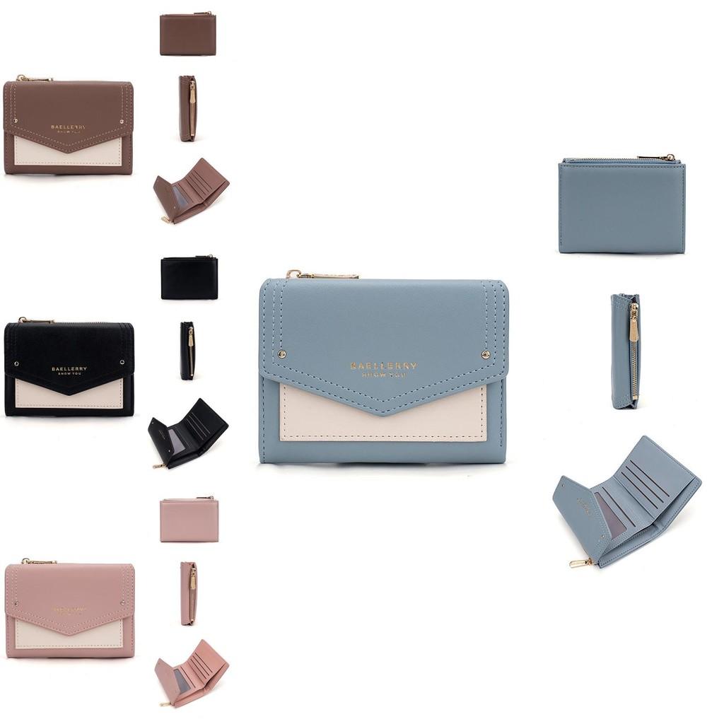 Pu Material Womens Wallet With Letter Print Design And Zipper For Daily Use