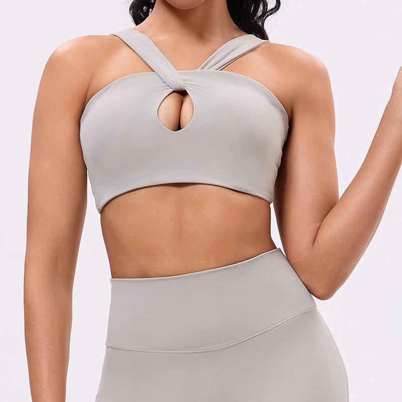 

Комплект облегающего топа для йоги и брюк с широкими штанинами и высокой талией для контроля персика Large