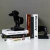 Fake Books Luxury Decoration Dachshund Sculpture Animal Office Desk Decorative Bookend Book Accessories Luxury Decorative Book