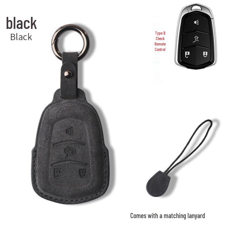 Suede Key Case for Cadillac XT4/XT5/XT6, CT4/CT6, XTS, ATSL Models
