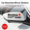XOWS7 2 Pack Car Stickers Rear View Mirror Side Decorative Decals for Skoda Octavia, Scala, Rapid, Kamiq, Kodiaq, Fabia, Superb, Karop