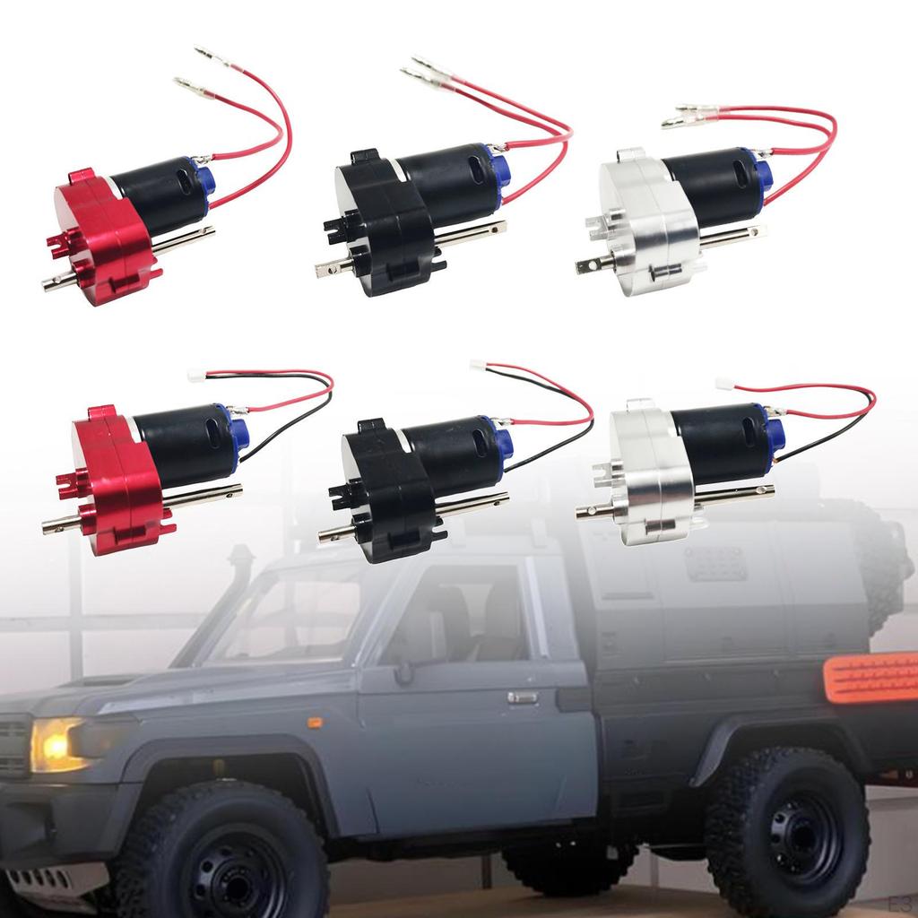 370 Gearbox Accessory for Remote Control Cars, 4mm Plug, Fits MN78 MN82 MN168