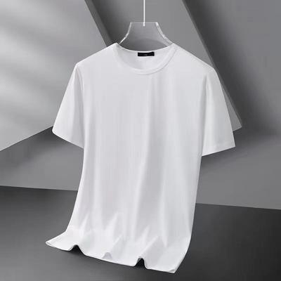 Men's and Women's Solid Color Short-Sleeve T-Shirts - Black and White, Simple Summer Design