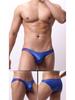 Men's Mid-Low Rise Faux Leather Briefs for Nightclub Performance