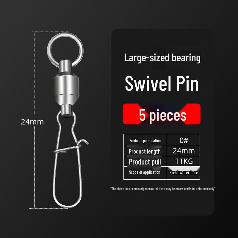 Large Swivel Connector Quick Lure with 304 Stainless Steel Bearing and 8-Shaped Reinforced Pin for Sea Fishing