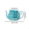 Metal Planter with Saucer Wrought Iron Look Decorative Flower Pot Vintage Style for Gardeners,