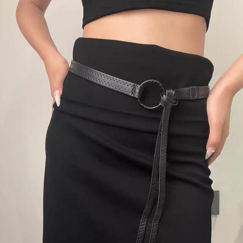 Fashionable belt for women, 2026 new style, with skirts, Korean version, circular knot, retro, spicy girl accessories, high-end