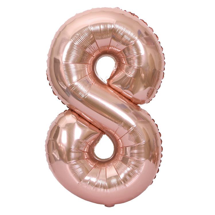 Hot Selling 40 Inch Aluminum Film Balloons Gold Silver Number Balloon for Wedding Party Birthday Decoration