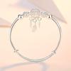 Fuqimanman2020 Silver Dream Catcher Feather Tassel Bracelet Bangle Adjustable Bar for Women Friendship Christmas Mother's Day Jewelry