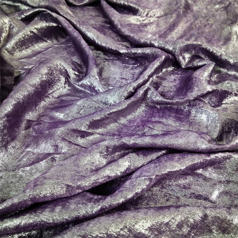 Wide 150cm Shiny Hot Stamping Stretch Luster Fabric For Diy Sewing Wedding Dress Hanfu Upholstery Sofa Curtain Background Cloth
